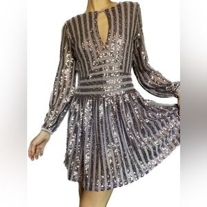 Anthropologie Sequin Mini Dress